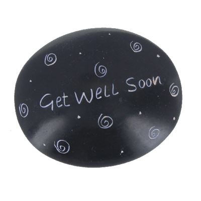 Get Well Soon Large Oval Soapstone Pebble